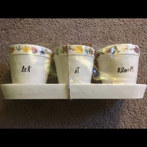 Rae Dunn Let it Bloom Planter Set